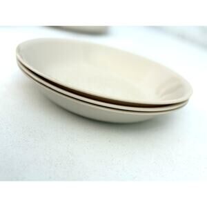 Corelle by Corning set 3 large pasta bowls 8.5" almond cream vintage